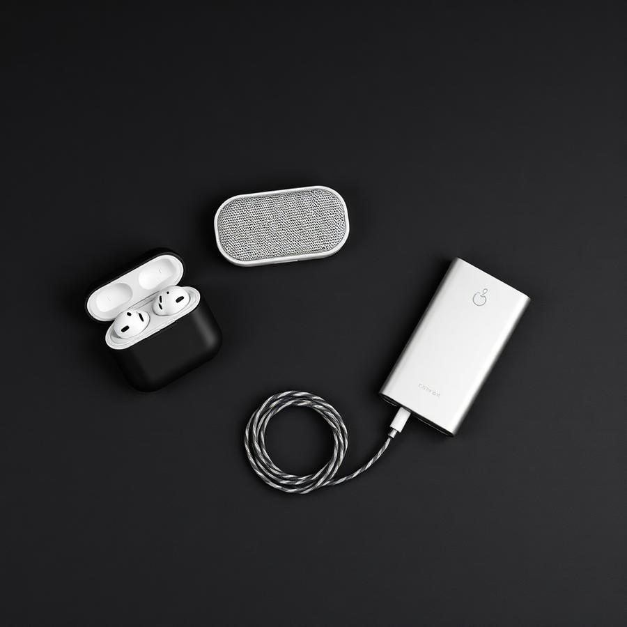 Productos y accesorios tecnológicos de uso cotidiano.